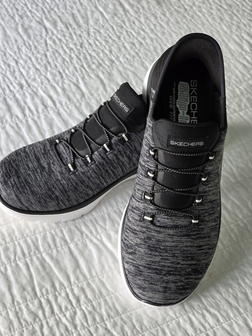 Skechers Slip-ins Hands Free Black Performance Sneaker Womans 8 - Picture 12 of 15